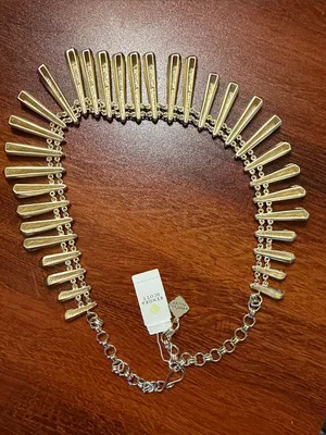 NWT Kendra Scott Jill Gold Spike Fringe Statement Collar Necklace thumbnail 4