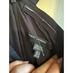 Maggy London Black Crisscross Halter Ruched Midi Cocktail‎ Dress GSM40M Womens 4 thumbnail 4