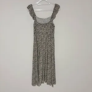 Maurice’s 24/7 Animal Ruffle Strap Midi Dress‎ black tan size large thumbnail 3
