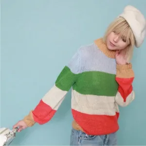 Fantastic Fawn large striped sweater‎ thumbnail 1