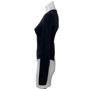 Simon Miller Asio Women's Black Long Sleeves Cut Out Thong Bodysuit Top Size S thumbnail 2
