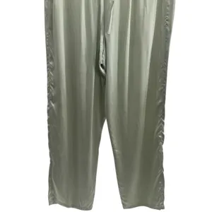 Clio 100% Silk Sage Green Drawstring Pants Pajama Career Luxury Old‎ Money L thumbnail 4