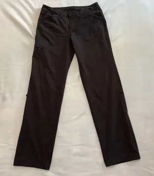 Eddie Bauer Women's Roll-Up Convertible Hiking Pants Size 4 Black Outdoor Trail thumbnail 1