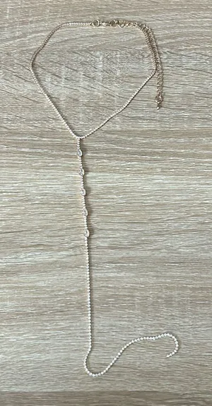 Rhinestone y necklace thumbnail 1