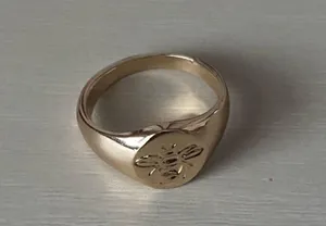Madewell NWOT  gold chunky bee ring thumbnail 2