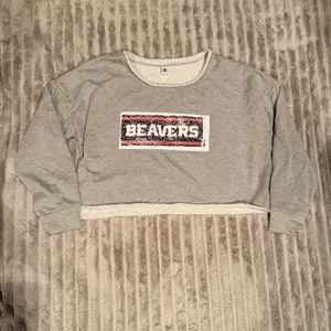 Oregon State Beavers‎ Sequin Flip Crop Sweatshirt Gray XL thumbnail 3