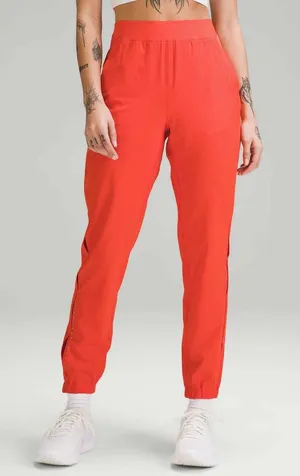 Lululemon Swiftly Speed‎ Jogger Flare Orange High Rise Running Pants Size 6 thumbnail 1