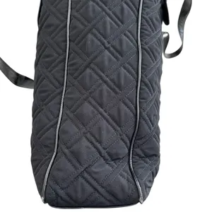 Vera Bradley Black Quilted Zippered Rectangular Bag / Commuter Tote /  Purse thumbnail 15