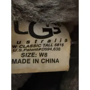 UGG Australia Classic Tall 5815 Gray Sheepskin Boots Women's Size 8 thumbnail 10