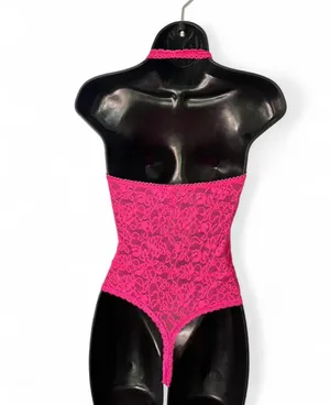 Victoria's Secret The Lacie Pink Teddy Bodysuit One Piece Lingerie Small S thumbnail 2