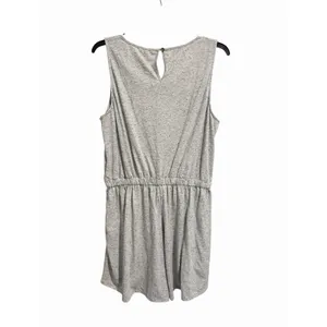 Hem and Thread Romper Size Large Button Front V Neck Short‎ Sleeve Gray #BBB12-1 thumbnail 7