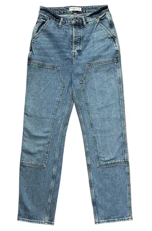 Abercrombie & Fitch Curve Love The Dad High Rise Double Knee Straight Jeans Sz 4 thumbnail 1