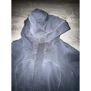 Vtg Lululemon Scuba Hoodie Women’s 6-8 Black Full Zip Yoga Jacket Thumb Holes thumbnail 7