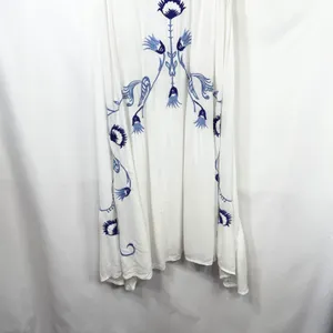 Free People Medium Slip Dress Adelaide Festival White Blue Floral Boho Mini 195‎ thumbnail 4