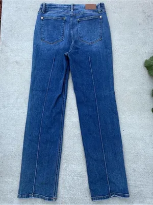 Judy Blue Straight Leg Medium Wash Seamed Denim Jeans Western Size 15/32 thumbnail 4