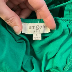 Umgee‎ Kelly Green Tiered Ruffled Corset Back Mini Dress Preppy Casual Size L thumbnail 2