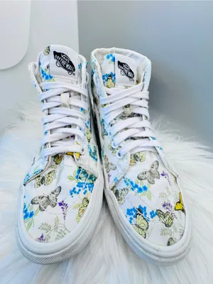 Vans Sk8-Hi Butterfly Floral High Top Sneakers Women’s 6.5 / Men’s 5 thumbnail 5