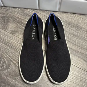 Rothy's‎ The Original Slip On Black Knit Sneakers Women's Size 5.5 thumbnail 11