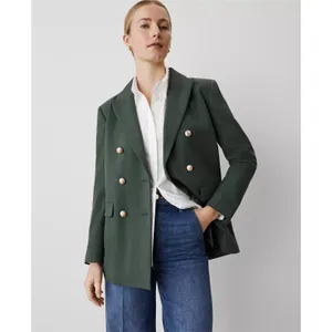 Ann Taylor The Modern Blazer 10 Dried Cilantro‎ Green Relaxed Fit Oversized New thumbnail 3