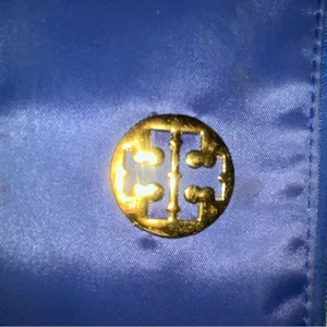 Tory Burch Blue Nylon Wristlet Wallet EXC CONDITION thumbnail 3