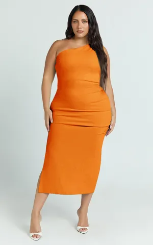 New Showpo MONETTE Midi Dress One Shoulder Straight Dress XL MSRP $119 thumbnail 3