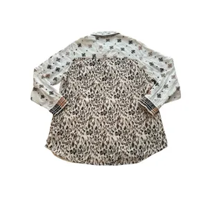Soft Surroundings Gauze‎ Top Womens 1X White Embroidered Leopard Cotton Blouse thumbnail 10