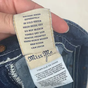 Miss Me size 30 boyfriend capri jeans denim chunky stitch crop thumbnail 8