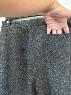 Express Vintage 90s Cropped Wide Leg Wool Silk Blend Dress Pants thumbnail 5