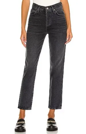 Free People Dakota Straight Leg Black Jeans Size 28” thumbnail 2