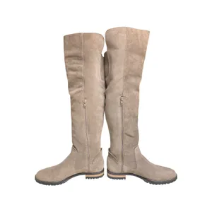 Fabianelli Premium Italian Suede Over-The-Knee Taupe Boots Women's Size 9/9.5 thumbnail 12