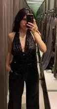 NWT  Black Sequin Halter Top. thumbnail 5