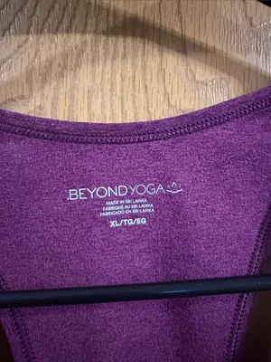 Beyond Yoga Women’s Purple Spacedye Lift Your Spirits Sports Bra XL thumbnail 3