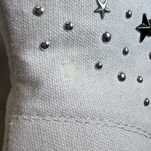 Women’s Soda platform High top sneaker white w silver star and round stud size 8 thumbnail 8