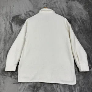 Primark Cream Oversized Shacket Shirt Jacket Textured Cozy‎ Minimalist Casual 10 thumbnail 3