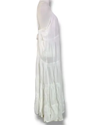 Free People Bohemian Ethereal Billowy Horizon Coast Maxi Dress White XL NWT thumbnail 7