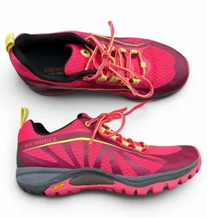 Merrell Siren Edge Trail Running Shoes Bright Red Pink Vibram Hiking Women’s 6 thumbnail 1
