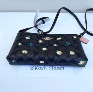 Coach Zip Top Crossbody With Mini Rose Print thumbnail 4