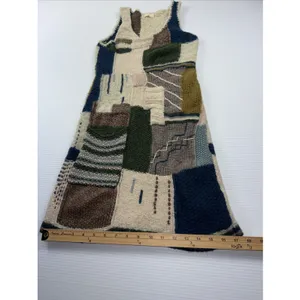 Anthropologie Sleeping on Snow Knitted Patchwork Sweater Dress XS‎ Wool Blend thumbnail 5