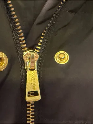 Cole Haan Black Quilted Hooded Puffer Gold-Tone Hardware thumbnail 5
