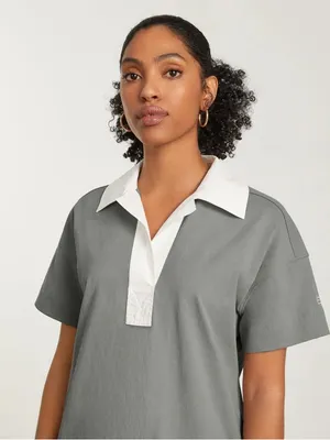 Everlane Women’s short sleeve organic cotton Polo dress sage green Size XXS NWT thumbnail 3