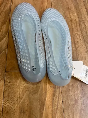 Zara Light blue Mesh Slip-On jelly ballet Flats Sz 9 thumbnail 5
