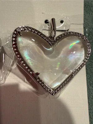 Kendra Scott | Silver Plated Iridescent Mother-of-Pearl Heart Earrings thumbnail 2