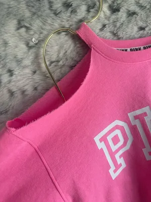 89. Victoria's Secret PINK Bright Pink Crewneck Sweatshirt nwt thumbnail 2