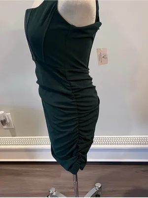 Windsor Forest Green Square-Neck Mini Dress thumbnail 4