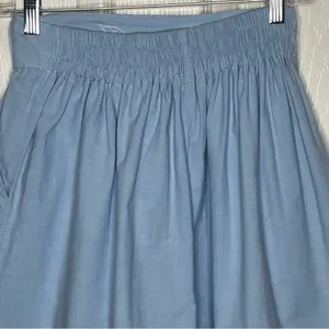 Jane Ashley Sz M High Waisted Pleated Light Blue Shorts Vintage 90’s Y2K V Yoke thumbnail 8