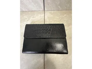 Vintage Brighton black croc-embossed leather snap button organizer/wallet/clutch thumbnail 6