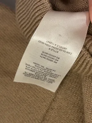 Wilfred Aritzia Clara Merino Wool Waist Crop Sweater in Camel M new without tags thumbnail 5