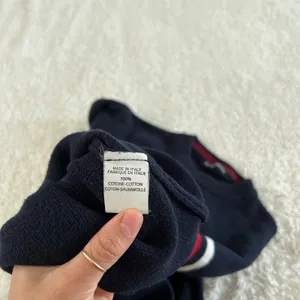 Brandy Melville Womens OS Crewneck Strips Navy Red Preppy Country Club Casual thumbnail 6