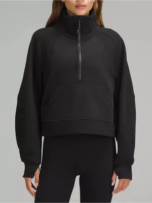Lululemon Scuba Oversized Funnel Neck Fleece Sweatshirt Black W3FJ6S XS/S thumbnail 1