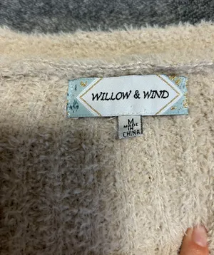 Willow And Wind Cardigan Tan Size M thumbnail 2